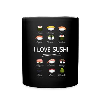sushi kit love sushi essi sticks vue d’ensemble japon - Mug uni - noir - Devant