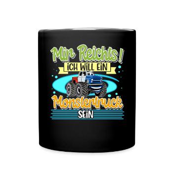 Monstertruck - Tasse einfarbig - Schwarz - Vorne