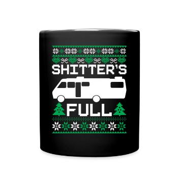 Shitter's Full National Lampoon Christmas Vacation - Full Colour Mug - black - Front