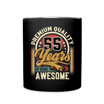 55ème anniversaire 55 ans vintage rétro - Mug uni - noir - Devant