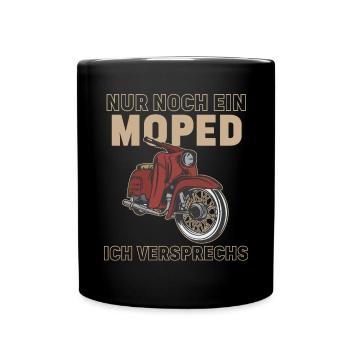 Nur noch ein Moped KR51 Schwalbe Vintage Retro - Tasse einfarbig - Schwarz - Vorne