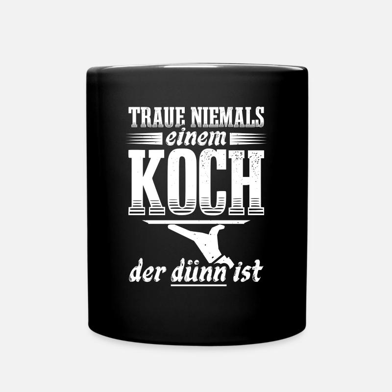 Koch Köchin Kochen Hobbykoch - Tasse einfarbig - Schwarz
