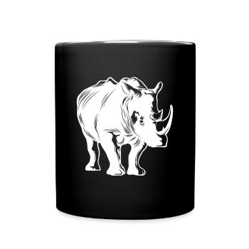 Rhino Animal - Full Colour Mug - black - Front