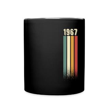 1967 Year of birth Year of construction Birthday Retro Vintage - Full Colour Mug - black - Front