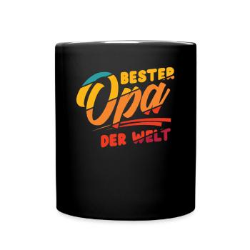 Bester Opa - Tasse einfarbig - Schwarz - Vorne