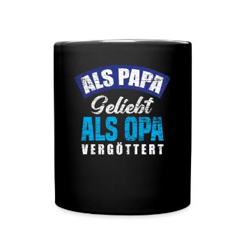 Opa Papa Bester Opa - Tasse einfarbig - Schwarz - Vorne