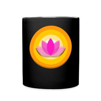 Qigong Qi Gong Tai Chi Chigong - Tasse einfarbig - Schwarz - Vorne