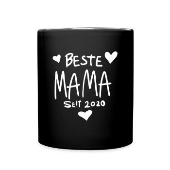 Beste Mama seit 2020 - Tasse einfarbig - Schwarz - Vorne