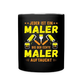Maler und Lackierer Malermeister - Tasse einfarbig - Schwarz - Vorne