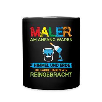Maler und Lackierer Malermeister - Tasse einfarbig - Schwarz - Vorne