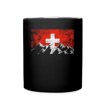 Montagnes de Suisse - Mug uni - noir - Devant