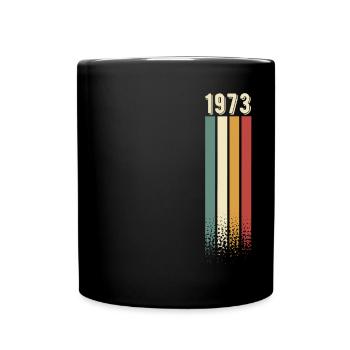 1973 Year of birth Year of construction Birthday Retro Vintage - Full Colour Mug - black - Front