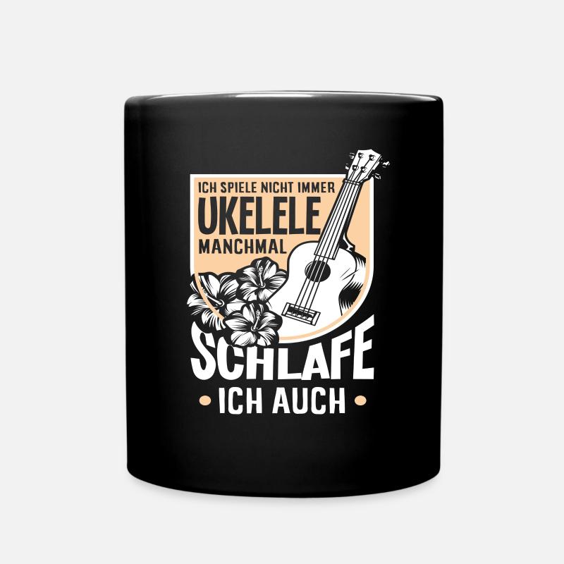 Ukulele - Tasse einfarbig - Schwarz