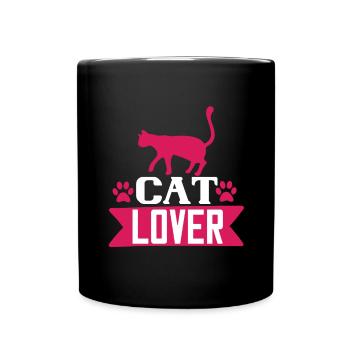 Cat Lover - Full Colour Mug - black - Front