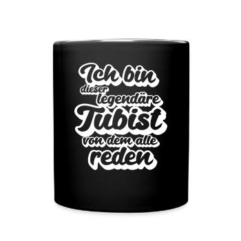 Tuba Legende Tubist Tubisten Tubaspieler - Tasse einfarbig - Schwarz - Vorne
