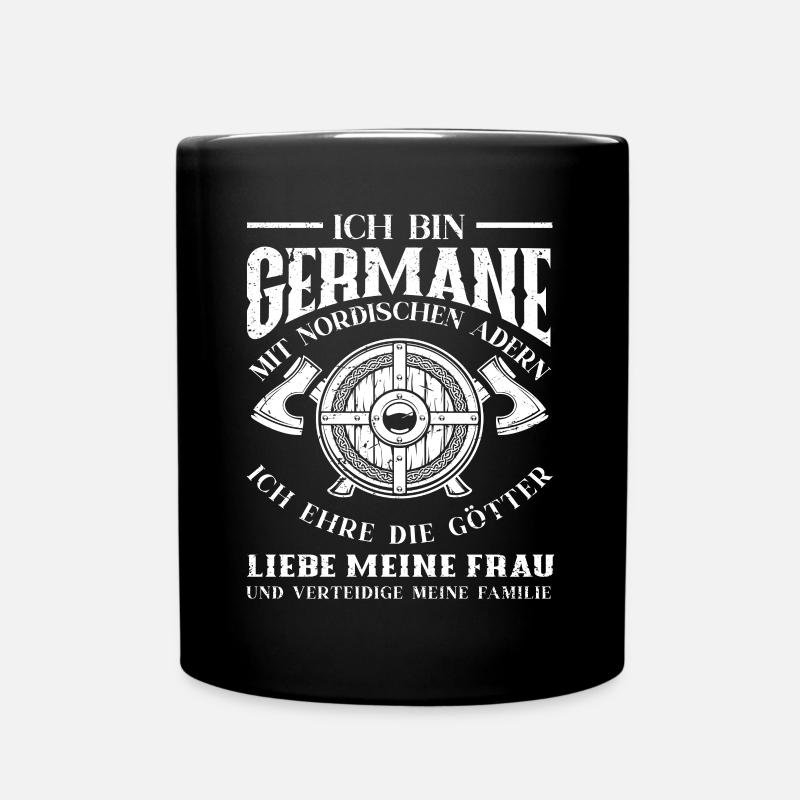 Wikinger Germane - Tasse einfarbig - Schwarz