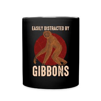 Gibbon - Tasse einfarbig - Schwarz - Vorne