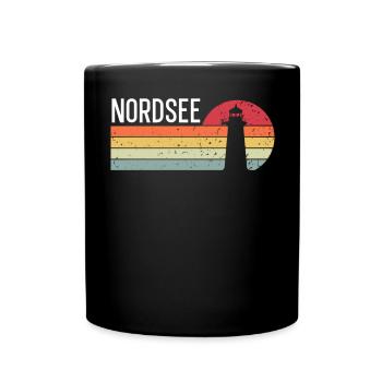 Nordsee - Tasse einfarbig - Schwarz - Vorne