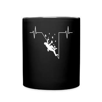 Climber ECG ligne d’escalade mur d’escalade salle d’escalade - Mug uni - noir - Devant