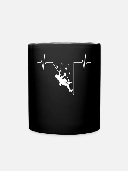 Climber ECG ligne d’escalade mur d’escalade salle d’escalade - Mug uni - noir