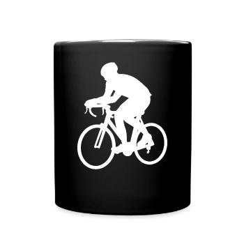 Radsport Radsportler Rennrad Radfahrer Geschenk - Tasse einfarbig - Schwarz - Vorne