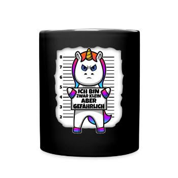 Klein aber gefährlich - Tasse einfarbig - Schwarz - Vorne