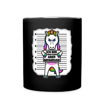 Klein aber gefährlich - Tasse einfarbig - Schwarz - Vorne