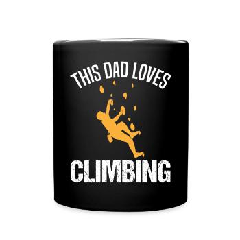 Grimpeur Papa disant cadeau de mur d’escalade - Mug uni - noir - Devant