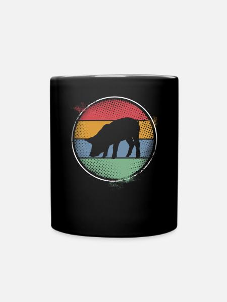 Schwein - Tasse einfarbig - Schwarz