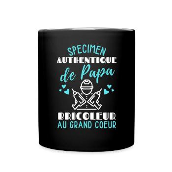 Spécimen Authentique de Papa Bricoleur/Humour papa - Mug uni - noir - Devant