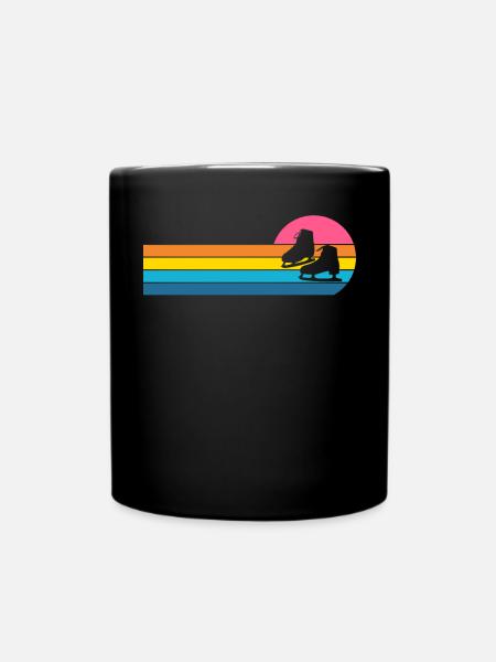 Schlittschuh - Tasse einfarbig - Schwarz