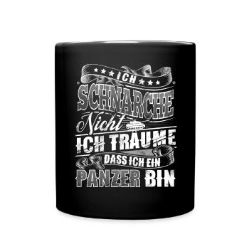 Panzer - Tasse einfarbig - Schwarz - Vorne