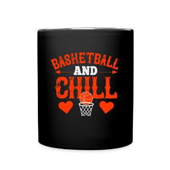 Basket &chill - Mug uni - noir - Devant