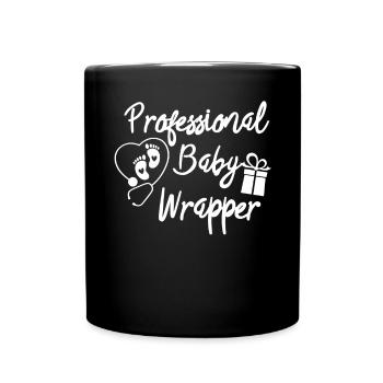 Professional Baby Wrapper Empreintes de bébé - Mug uni - noir - Devant