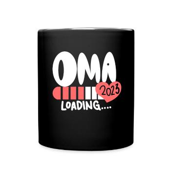 Oma 2023 - Werdende Oma 2023 - Tasse einfarbig - Schwarz - Vorne