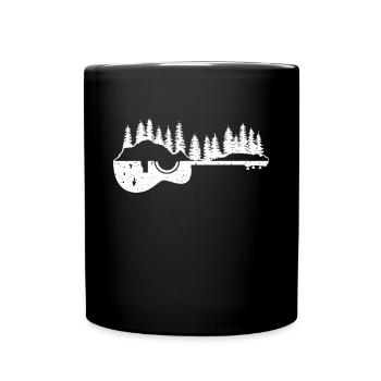 Guitar Nature Mountains Guitarist Guitarists - Full Colour Mug - black - Front
