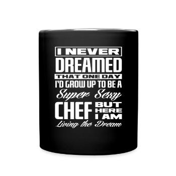 Cook Cook Chef Chef - Full Colour Mug - black - Front