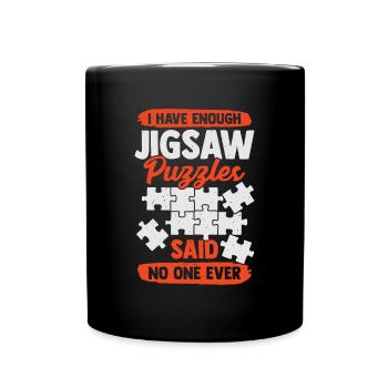 Funny Puzzle Puzzle Puzzler Gift - Full Colour Mug - black - Front
