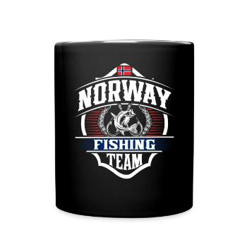 Norway Fishing Fishing Angler Team - Full Colour Mug - black - Front