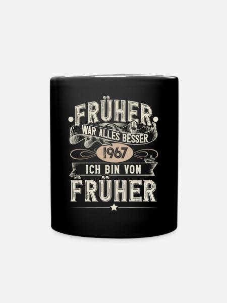 1967 Geburtstag Geburtsjahr Jahrgang - Tasse einfarbig - Schwarz
