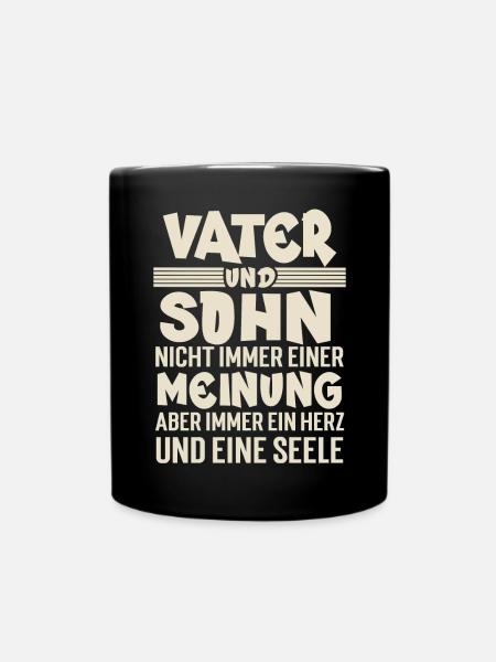 Vater Und Sohn - Tasse einfarbig - Schwarz