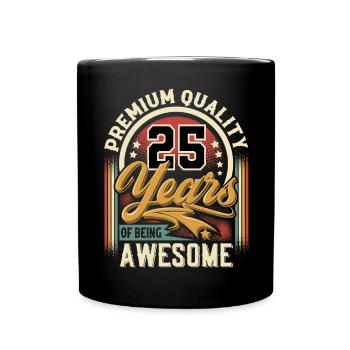 25ème anniversaire 25 ans vintage rétro - Mug uni - noir - Devant