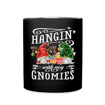 Accrocher avec my Gnomies Gnome de Noël - Mug uni - noir - Devant