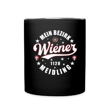 Ein echter Wiener Mein Bezirk 1120 Meidling - Tasse einfarbig - Schwarz - Vorne