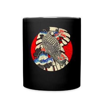 Bird - Art japonais - Mug uni - noir - Devant