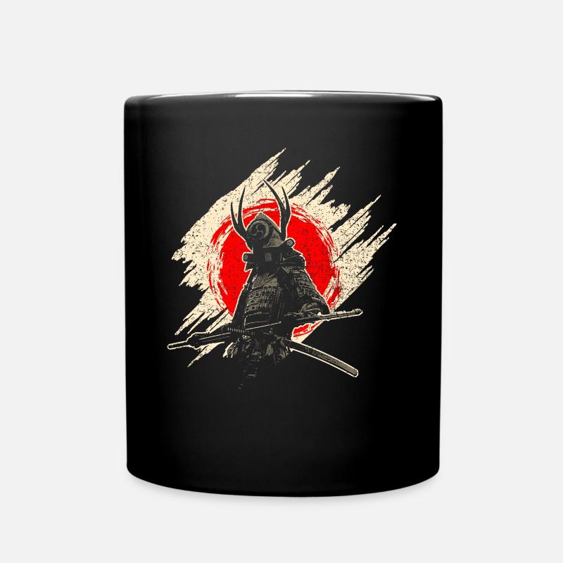 Samurai - Tasse einfarbig - Schwarz