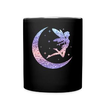 Glitter Fairy Elf Fairy Tale Ladies Girl Gift - Full Colour Mug - black - Front