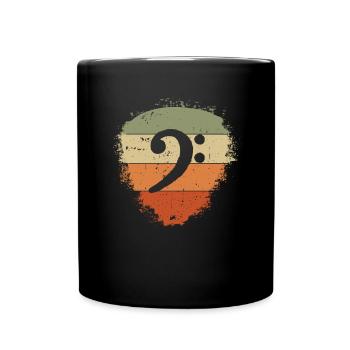 Bassiste Clef Bass Vintage Guitar - Mug uni - noir - Devant