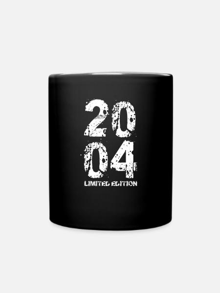 Geburtstag 2004 Limited Edition Zahl - Tasse einfarbig - Schwarz