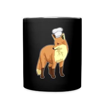 Fuchs Koch Kochmütze Kochen - Tasse einfarbig - Schwarz - Vorne